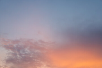 Beautiful dramtic cloudy sky sunset background