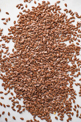 Linseed in overhead view