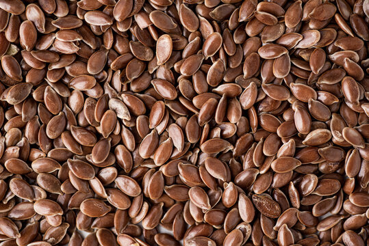 Linseed in overhead view