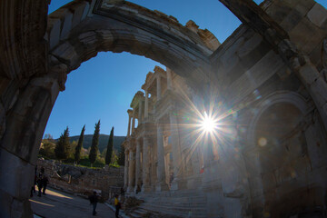 Library of Celsus in Ephesus, Turkey. Ancient Ephesus contains the largest collection of Roman...