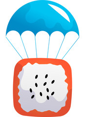 asian food, sushi and rolls cartoon illustration, 