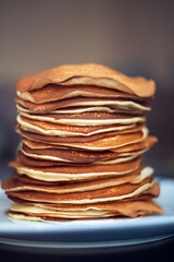 stack of pancakes on a plate