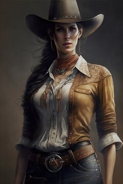 Cowgirl created with AI