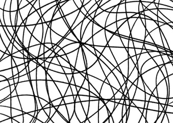 ザラザラしたアナログ風の絡まった曲線の背景