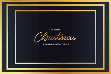 merry christmas and new year elegant poster vector illustration