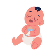 baby with feeding bottle