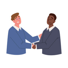black and white man handshake