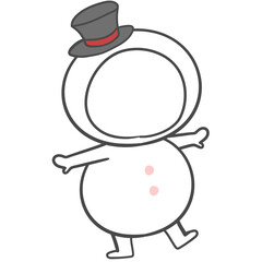 눈사람 얼굴 합성용 일러스트