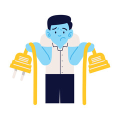 man with 404 error, concept