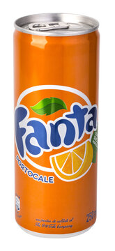 Fanta can isolated on transparent background