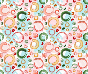 Abstract Ring. Light Pink. Seamless Pattern Designs.