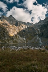 Tatra mountains tranquil summer view National Tatra Park in Poland, Europe. Breathtaking landscape scenic view of the mountain valley of mountains
