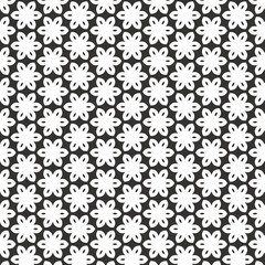 Floral Shaped Black White Colour Tiles Textile Interior Design Fabric Clothes Decorative Elements Laminates Fashion Graphics Print Wrapping Paper Banner Backdrop Background Wallpaper Geometric Pattern