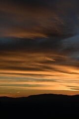 sunset in the mountains