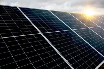 Solar panels on power station