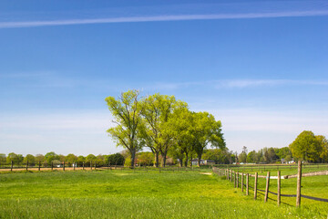 German countryside landscape, Lower Rhine Region, Germany