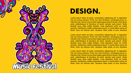 abstact colorful illlustration for music festival