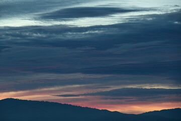 sunrise over the mountains