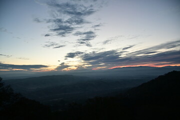 sunrise over the mountains