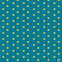 curtain of glowing chrismas tree lights- vector illustration - vector illustration