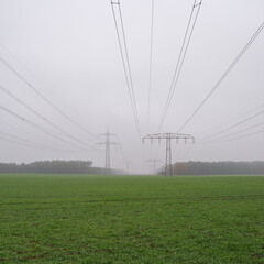 Overhead power pole