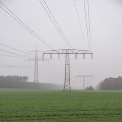 Overhead power pole
