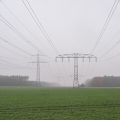 Overhead power pole