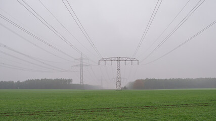 Overhead power pole