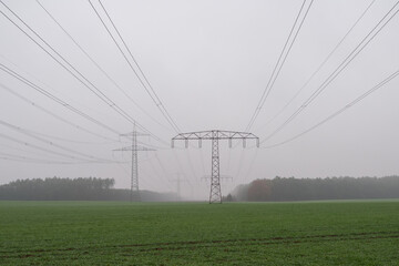 Overhead power pole