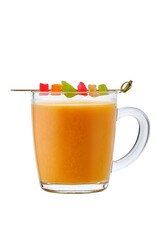 Hot drink made of fresh oranges with anise flavour