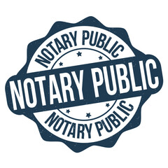 Notary public grunge rubber stamp