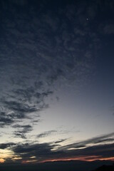 sunset in the clouds