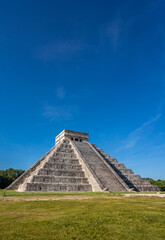 Pyramid of Kukulcan in the Chichen Itza Archaeological Zone.