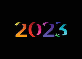 2023 colorful logo number vector design