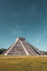 Pyramid of Kukulcan in the Chichen Itza Archaeological Zone.