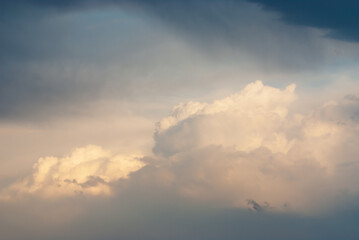 Naklejka na ściany i meble Sky background with beautiful clouds. Natural background