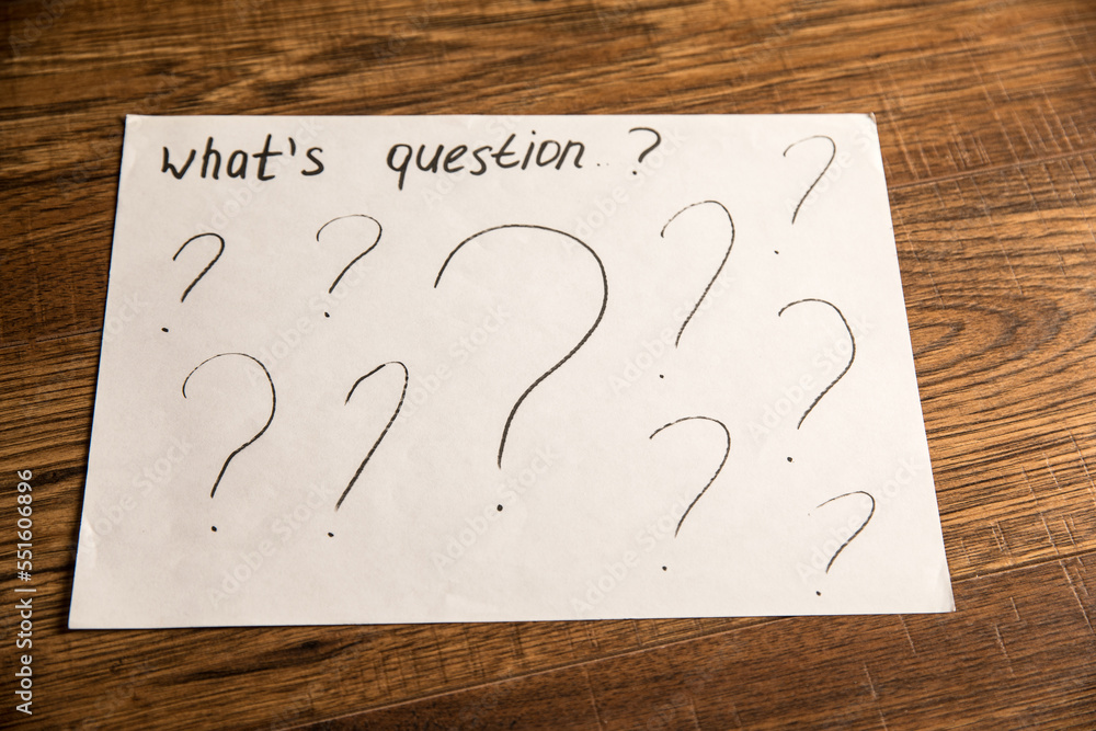 Poster what's question and question marks