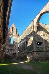 Fototapeta na wymiar Rosa coeli, ruins church and monastery, Dolni Kounice