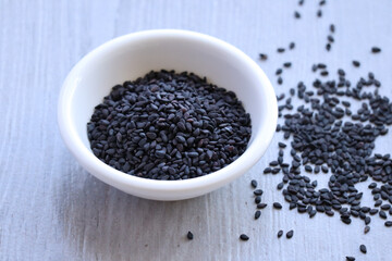 black sesame seeds in a bowl