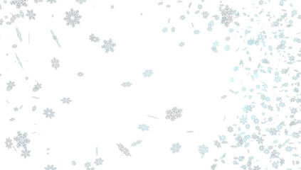 Winter with snow in transparent background.