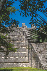 Fototapeta premium The Ossuary, pyramid with nine stepped blocks in the Chichen Itza Archaeological Zone.