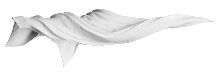 White wave, cloth. 3d rendering.	