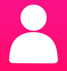 Obraz premium White portrait graphic with pink background 