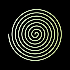 Pastel gradient decorative spiral. Vector illustration.