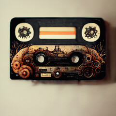 Vintage Cassette Tape - Generative AI
