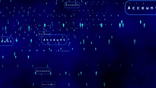 Word cloud of business finance and banking animation 