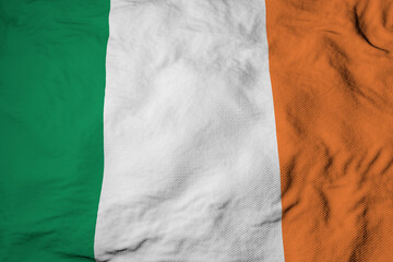 Fototapeta na wymiar Irish flag in 3D rendering