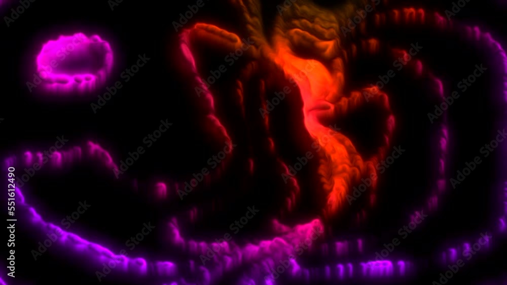 Poster dark background with backlight. motion. the bright glitter of the lines creates colored patterns in 