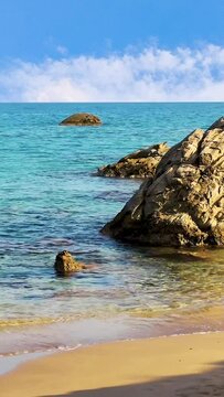 CRETE ISLAND, GREECE. Xerokambos beach. Xerokambos is a sandy beach located in the southeast of Crete, in the area of Lassithi, away from large settlements.
