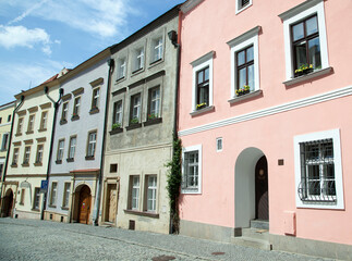 Fototapeta na wymiar Olomouc Old Town Colorful Houses